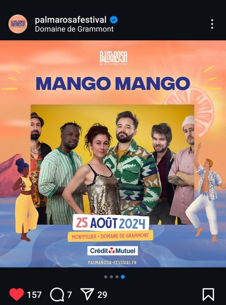 Mango Mango - publication de @PALMAROSAfestival 2024